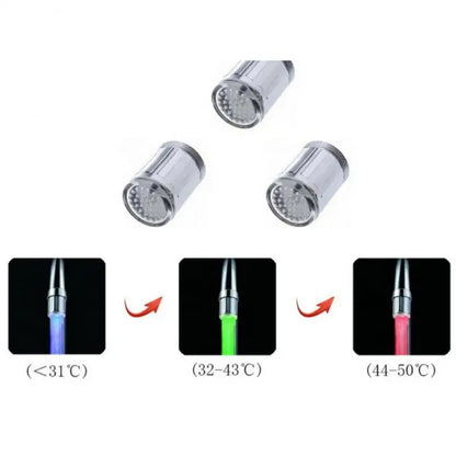 Led Water Faucet Light Waterfall Glow Color Changing Water-saving High-quality Led Light Easy To Use Universal Adapter 7 Colors