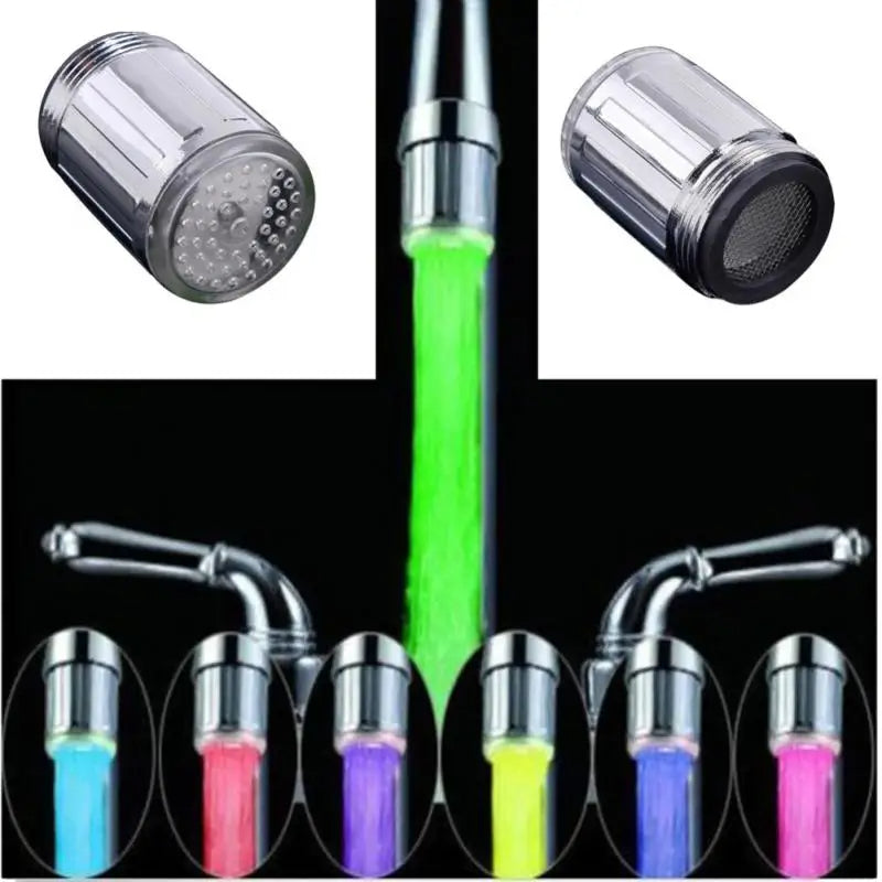 Led Water Faucet Light Waterfall Glow Color Changing Water-saving High-quality Led Light Easy To Use Universal Adapter 7 Colors